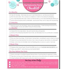 Free Bachelorette Party Checklist This Is A Good Website Rose