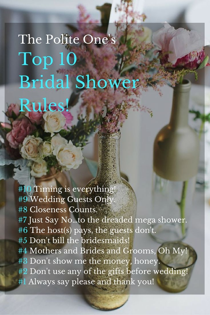 Bridal Shower Etiquette The Top 10 Rules Of Bridal Shower