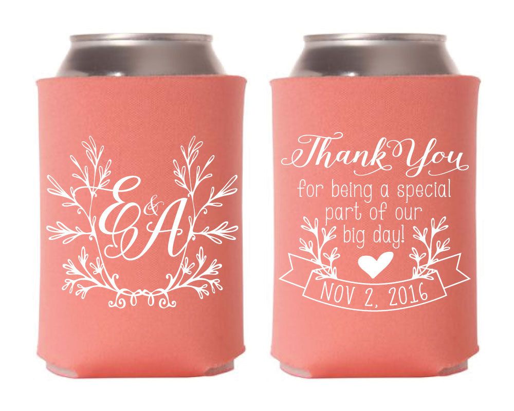 Personalized Can Cooler Wedding Favors Wedding Can Cooler