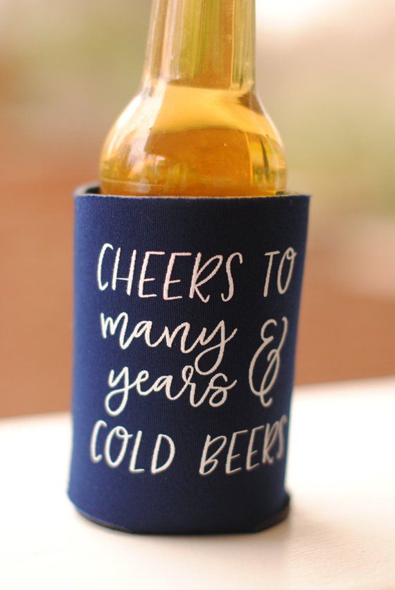 Wedding Favors Cheers To Many Years And Cold Beers Wedding Can