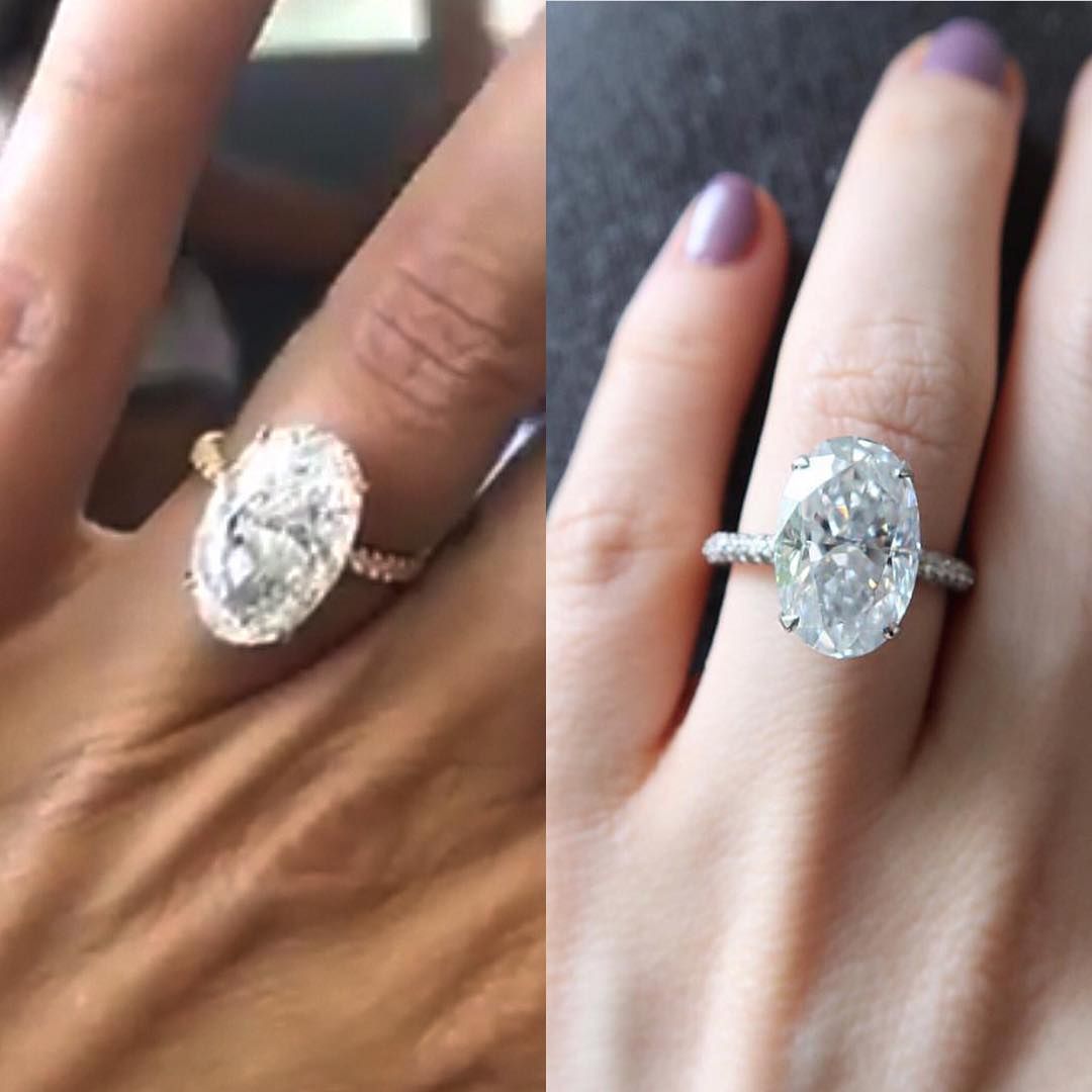 Finally A Good Close Up Of Hailey Baldwin S Engagement Ring From Justin Bieber Looking A Three Stone Engagement Rings Engagement Rings Custom Engagement Ring