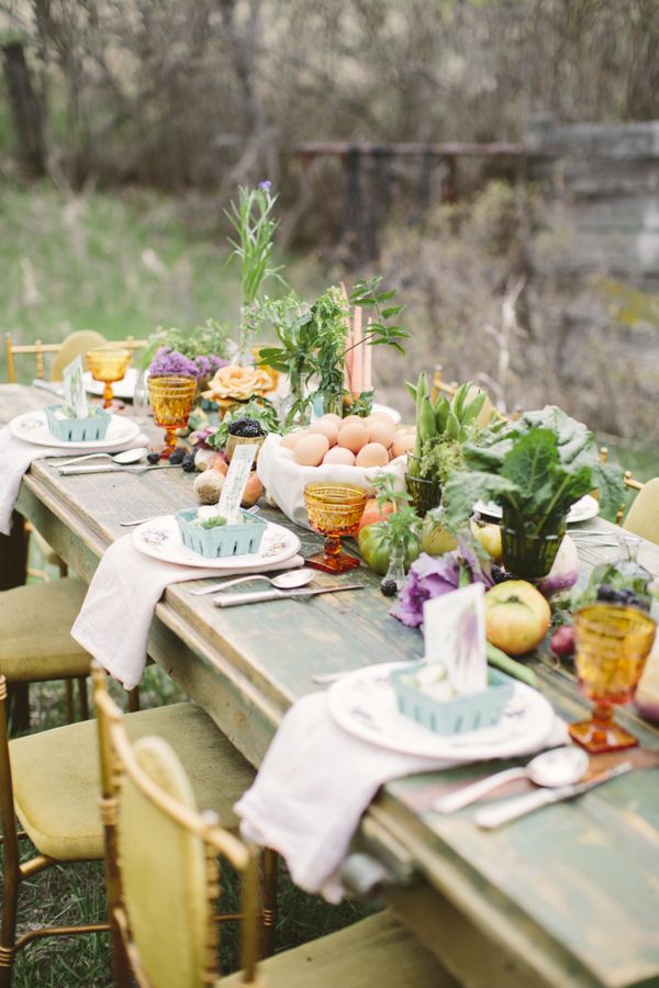Pretty Pastel Farm Wedding Inspiration Farm Table Decor Rustic