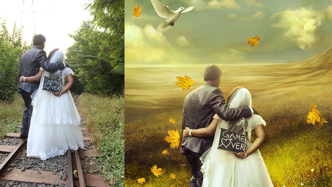 Wedding Photo Montage Which Will Surprise You Skin Retouching