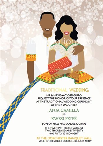 Downloadable Ghana Traditional Wedding Invitation Template Ghana