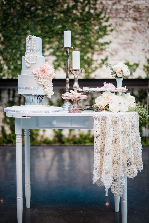 10 Unique Dessert Table Displays To Wow Your Wedding Guests Vintage Wedding Cake Table Wedding Cake Table Cake Table Decorations
