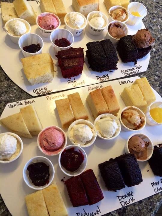 Cake Tasting Great Idea As To Not Have To Make So Many Mini S Wedding Cake Tasting Wedding Cake Flavors Cake Flavors