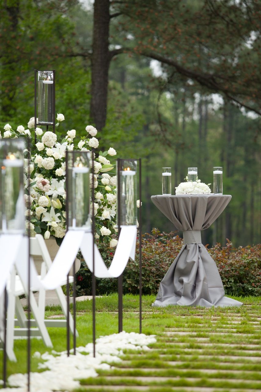 Watered Garden Florist Wedding Ceremony Setup Beautiful Outdoor