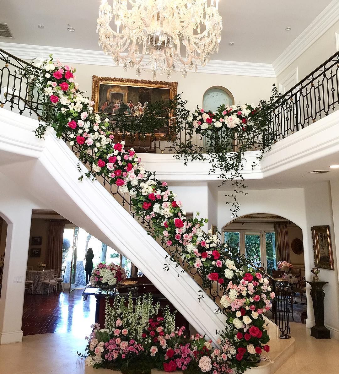 The Hidden Garden Floral Wedding Decorations Wedding Staircase