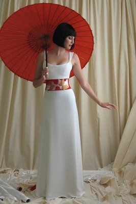 Japanese Modern Wedding Dress Design With Big Ribbon Japanese