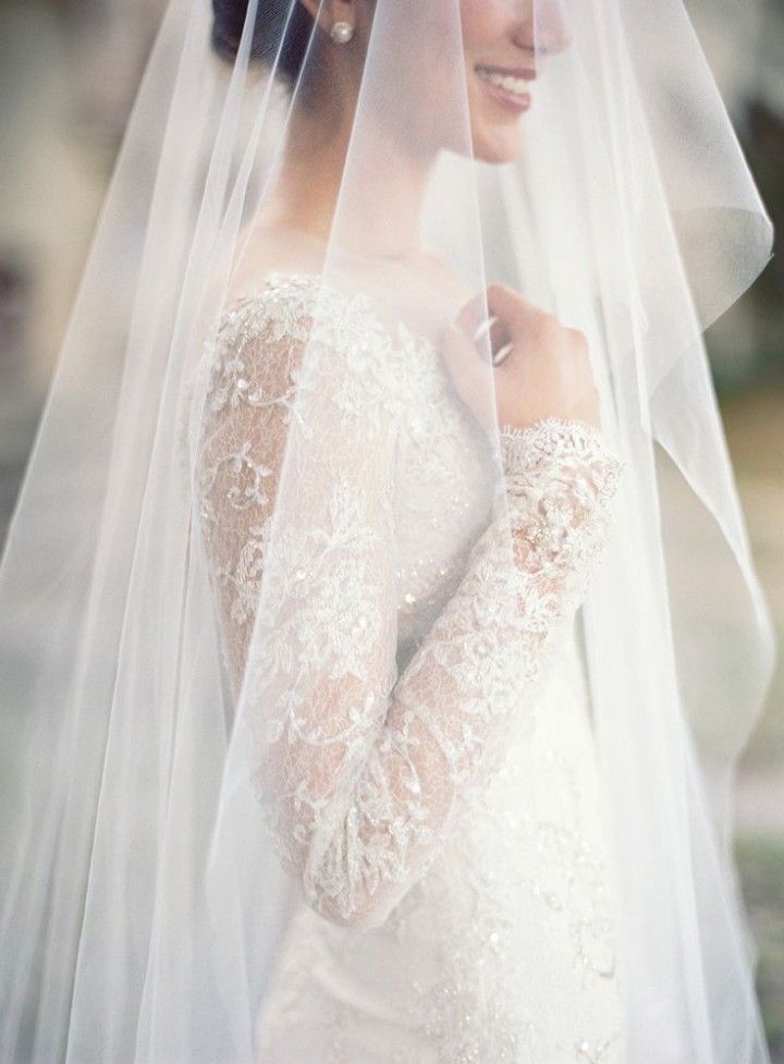 How To Select The Perfect Bridal Veil For Your Wedding Dress Wedding Dress Long Sleeve Long Sleeve Wedding Wedding