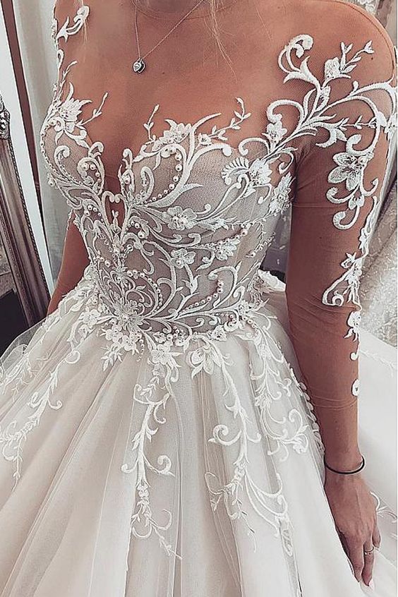 Dreamy A Line Wedding Dress Off Shoulder Wedding Dress Stella