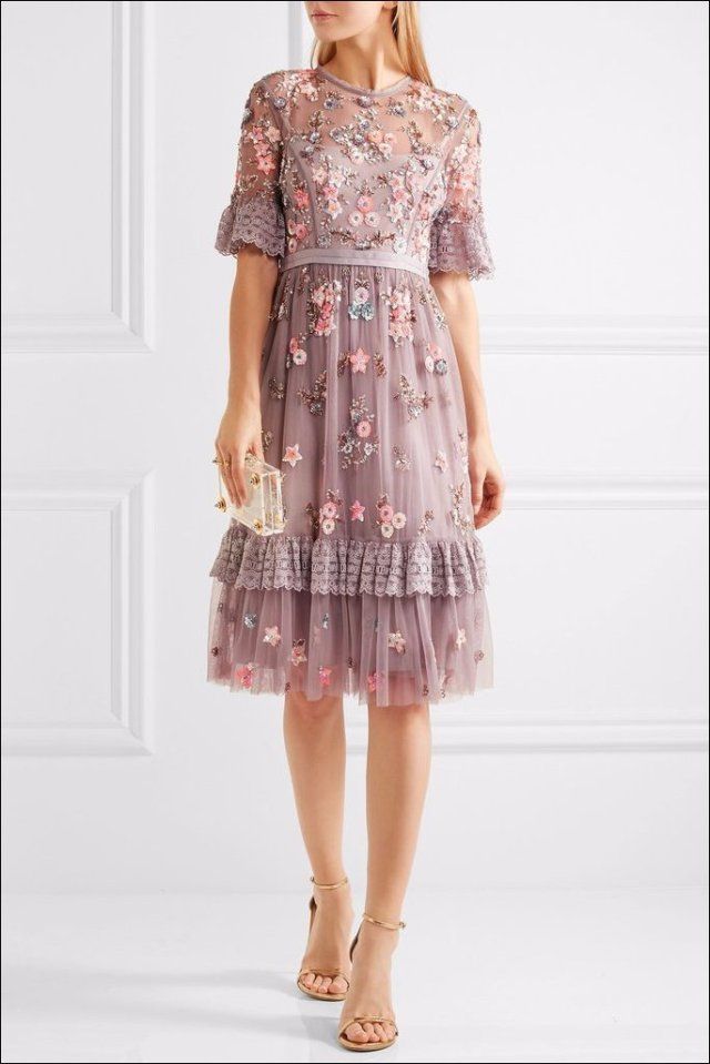 42 Beautiful Wedding Guest Dresses For Spring 2020 Embroidered