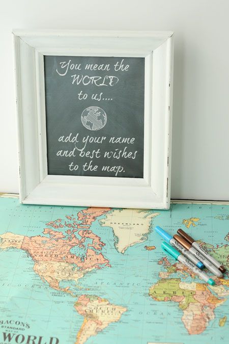 Have Your Wedding Guests Sign In With A Travel Map Tips Travel