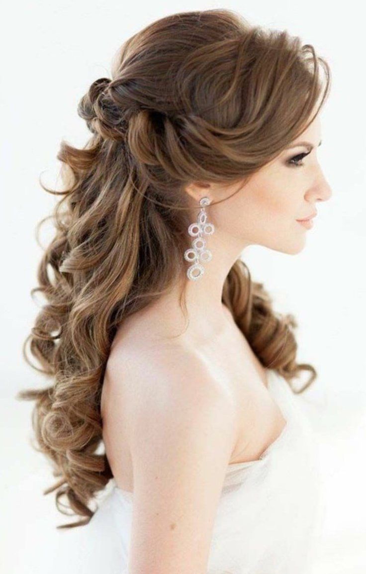 Bridal Hairstyles Long Hair Romantic Waves Wedding Hairstyle Semi