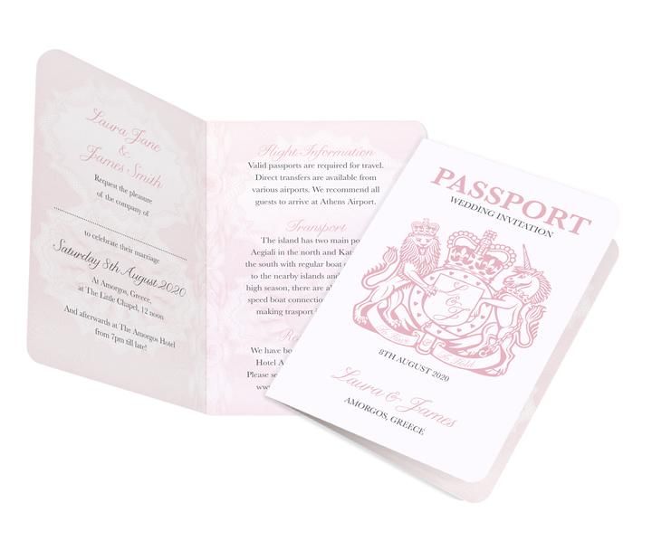 Passport Wedding Invitations Boarding Pass Invite Wedding Abroad