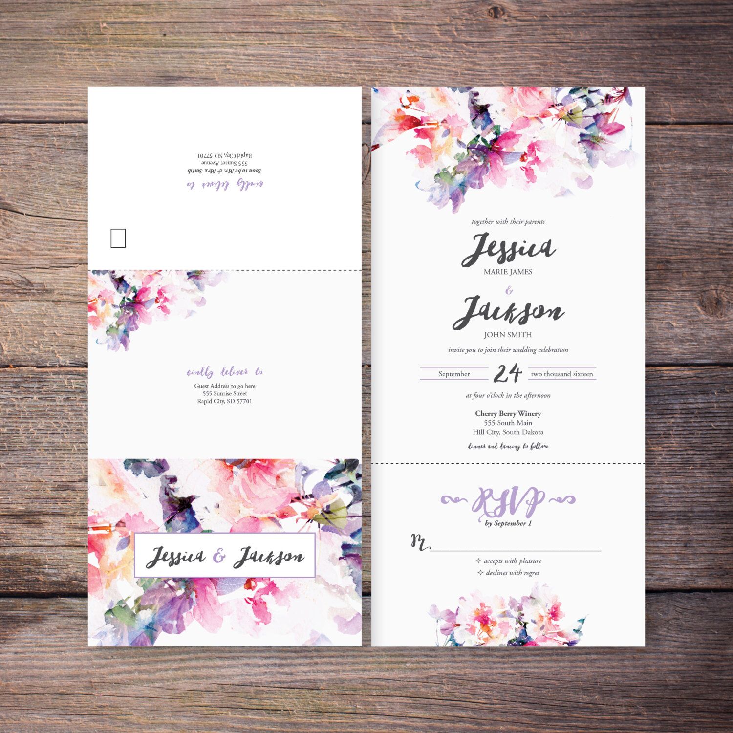 All In One Wedding Invitation Seal And Send Include In