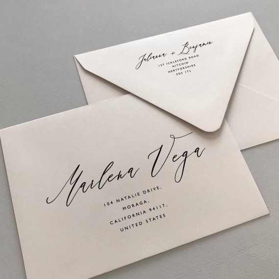 Printable Envelope Addressing Template Wedding Addressed Envelope