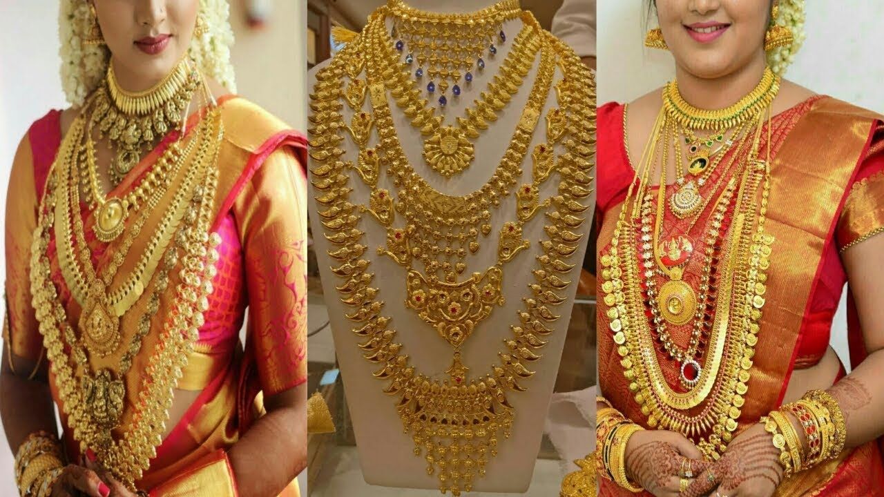 Keral Traditional Wedding Jewellery Set Latest Bridal Gold