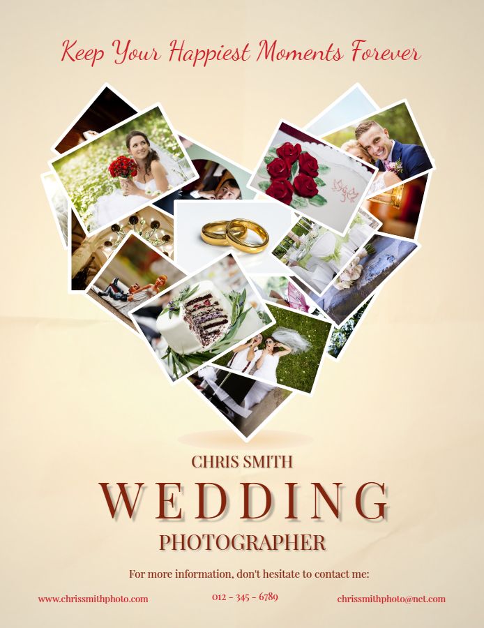 Creative Wedding Photography Advertisement Flyer Photography