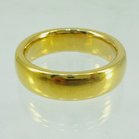 Pure Gold Massive Ring Mens Wedding Band Pure Gold 24 Karat Solid