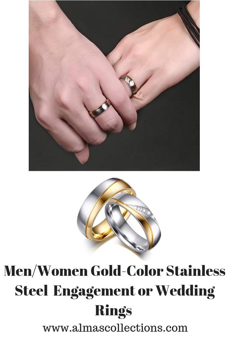 Only 16 99 Men Women Gold Color Stainless Steel Engagement Or Wedding Rings The Perfect Ring F Women S Jewelry And Accessories Wedding Rings Perfect Ring