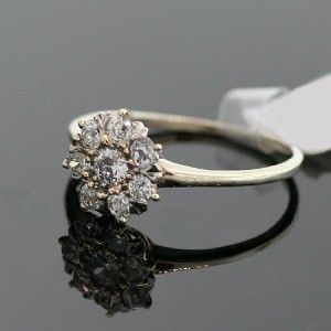 Antique Flower Shaped Diamond Ring Antique Rings Jewelry Diamond