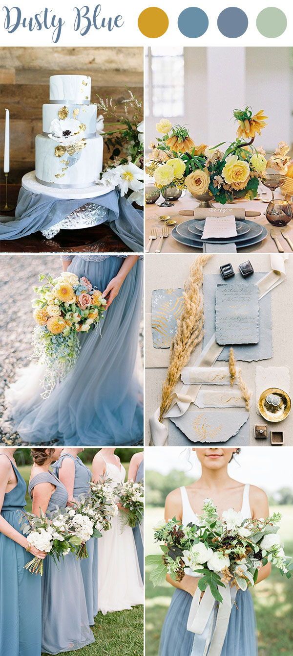9 Ultimate Dusty Blue Color Combinations For Wedding Wedding