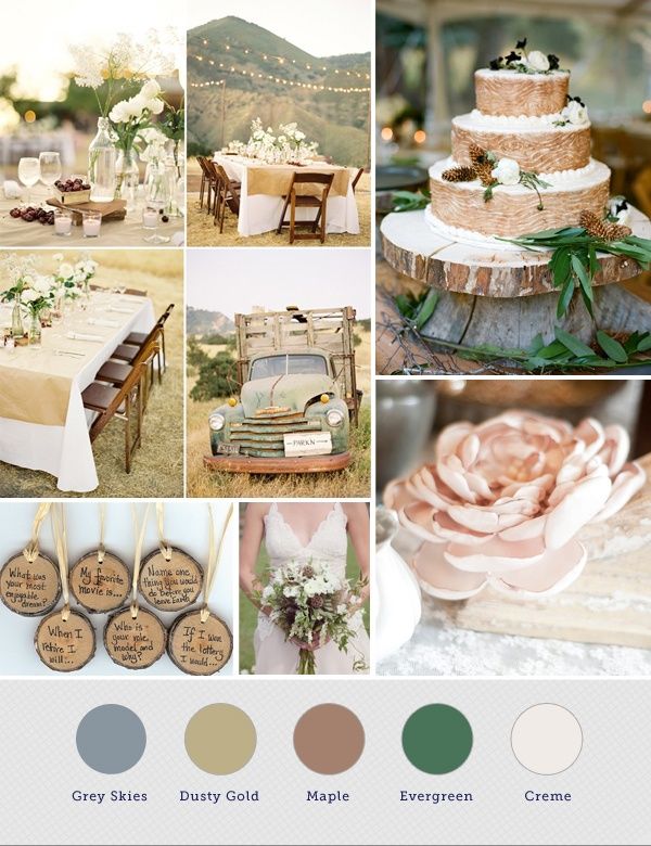 Diy Rustic Wedding Ideas Rustic Wedding Colors Wedding Color